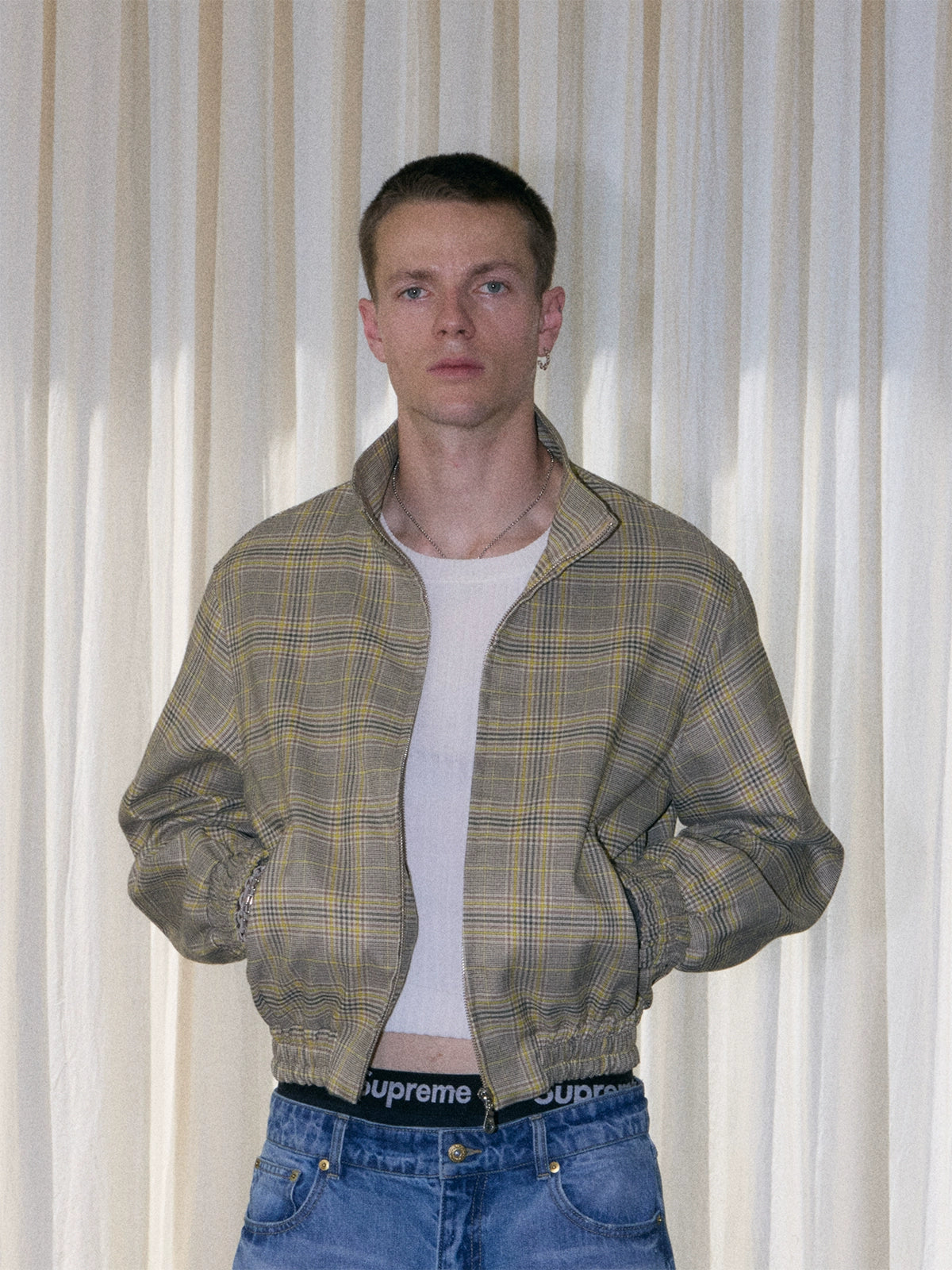 InsGale Short Zip-up Stand-up Jacket