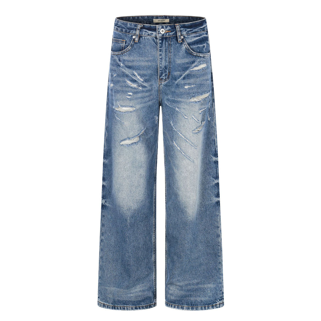 11KN Retro Old Loose Straight Jeans