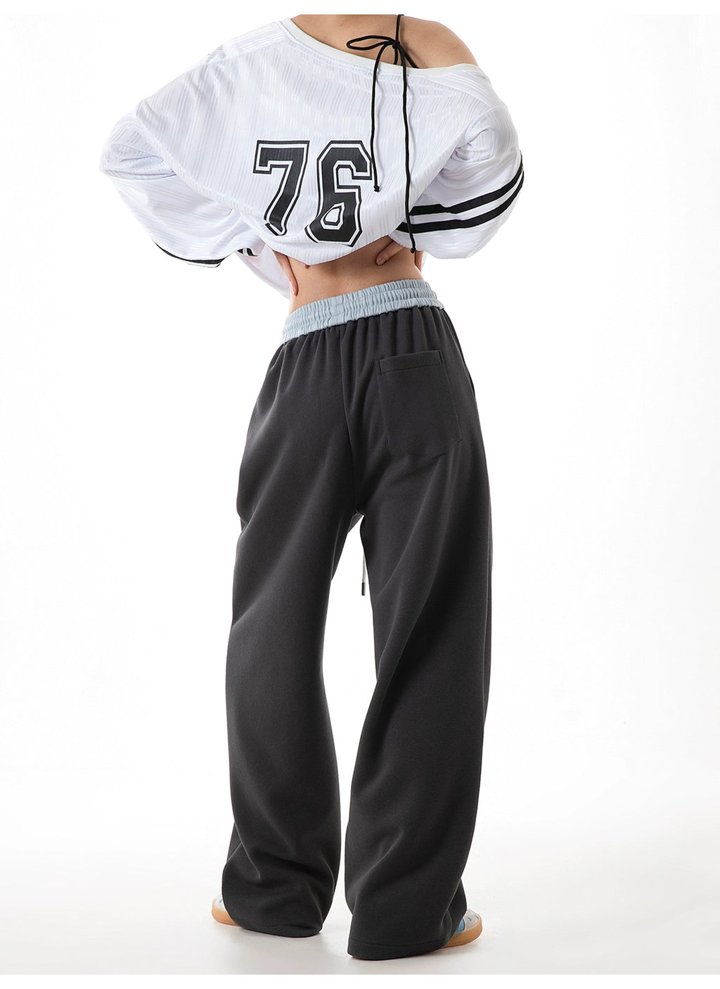 ICH MODE Vintage Straight Wide Leg Casual Pants