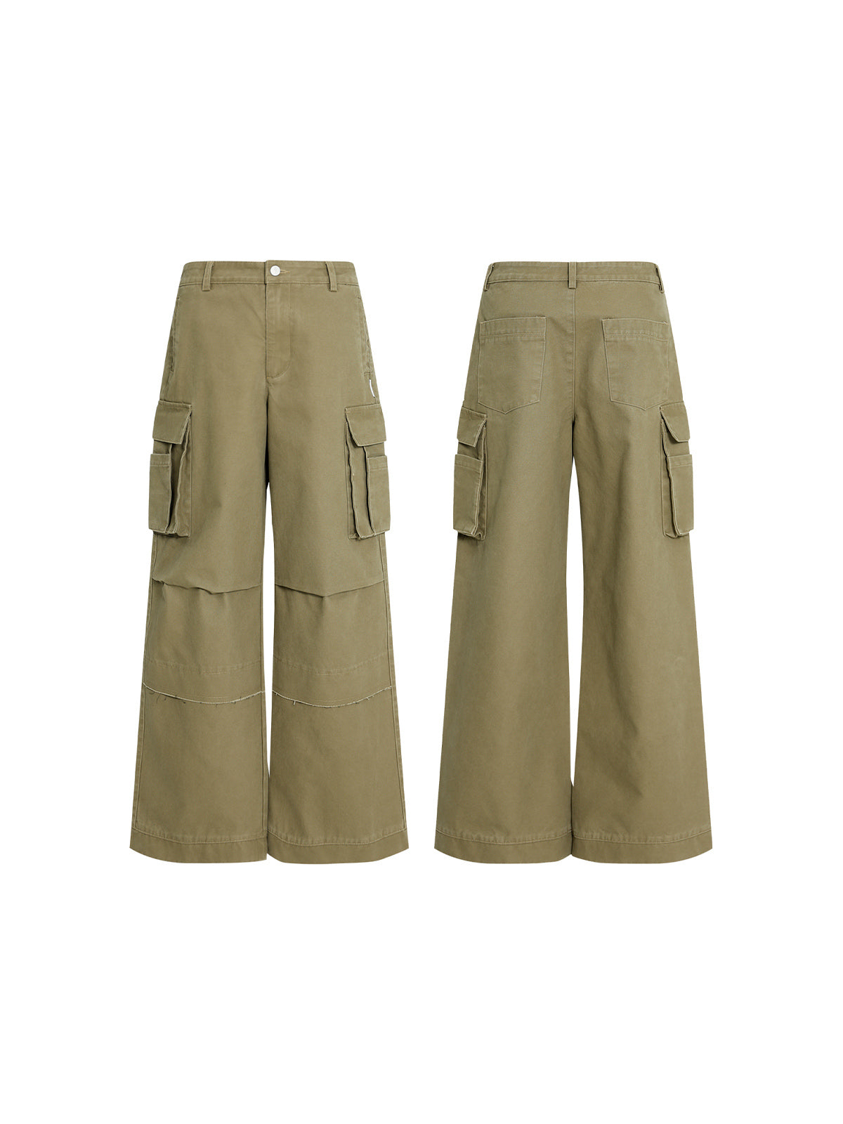 FUNKYFUN Washed Water To Make Old Straight Loose Overalls