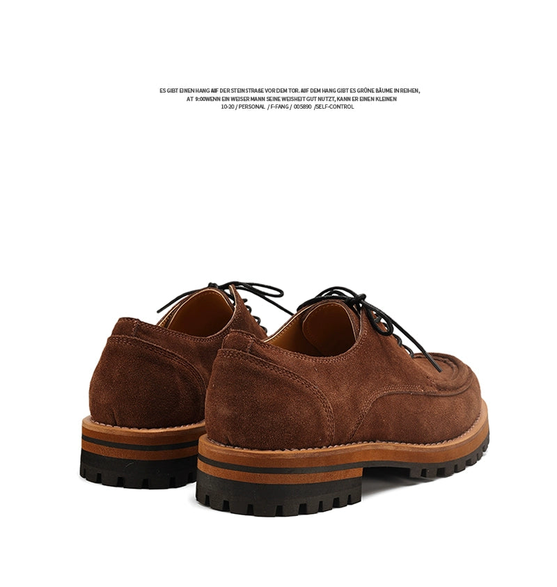 FANGSANHUO Retro Heightening Suede Casual Shoes