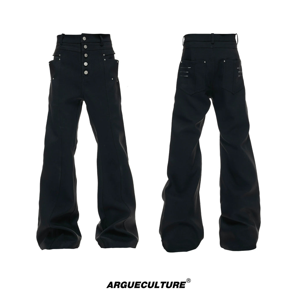 ArguECulturE Rivet Anti-wrinkle Slim-fit Straight Trousers