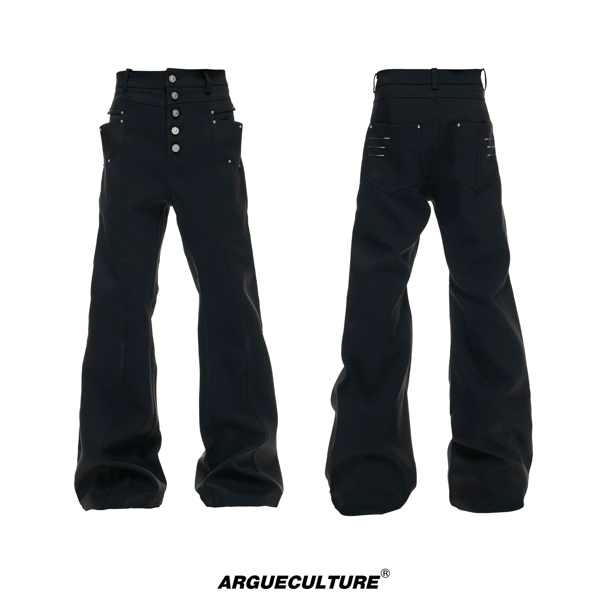 ArguECulturE Rivet Anti-wrinkle Slim-fit Straight Trousers