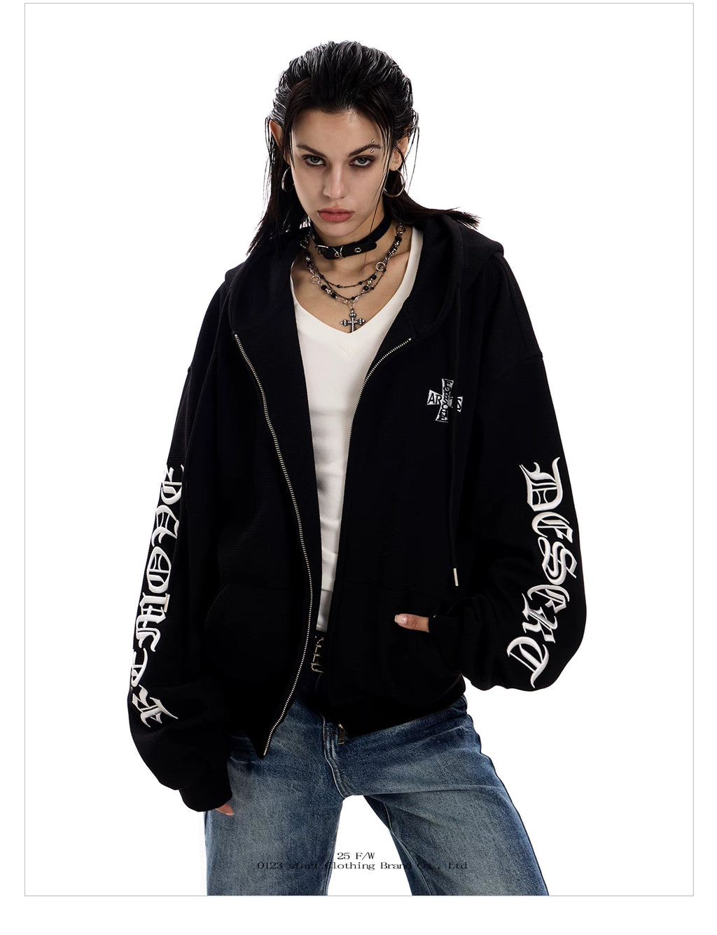 0123Start Waffle Hooded Fleece Jacket