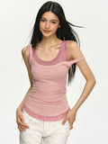 Anna Aneae Contrasting True Two-piece Sling Vest