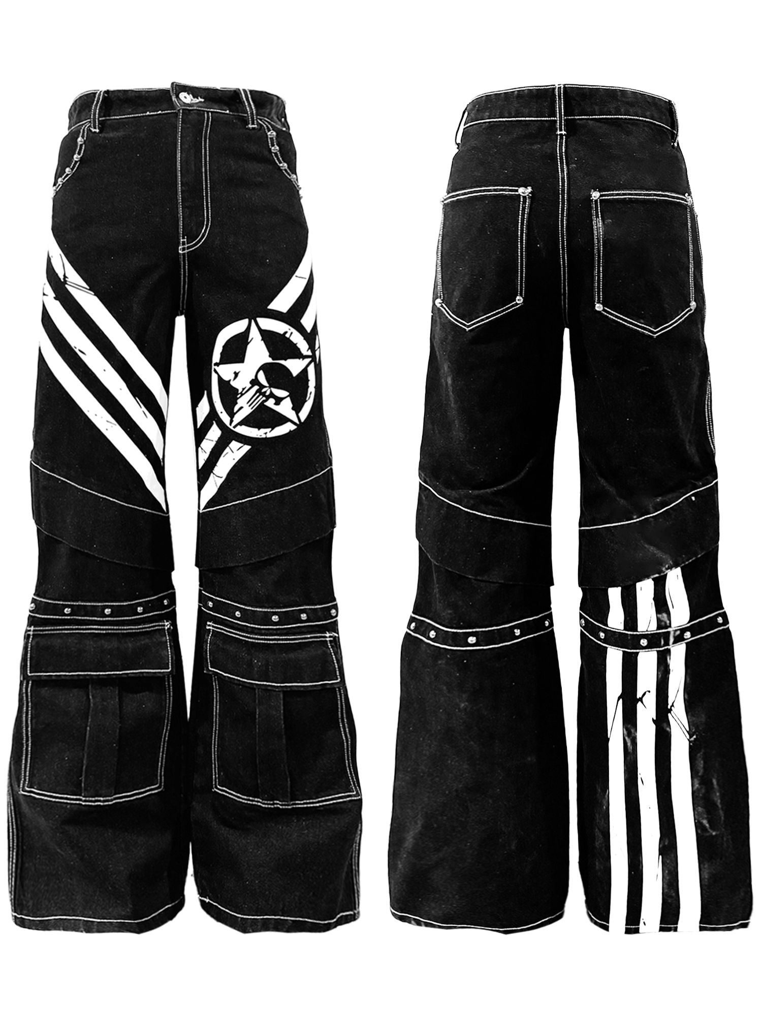 DETW Dark Niche Straight Wide-leg Jeans