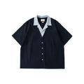 LR Contrast Double Neck Anti-Wrinkle Short Sleeve Shirt