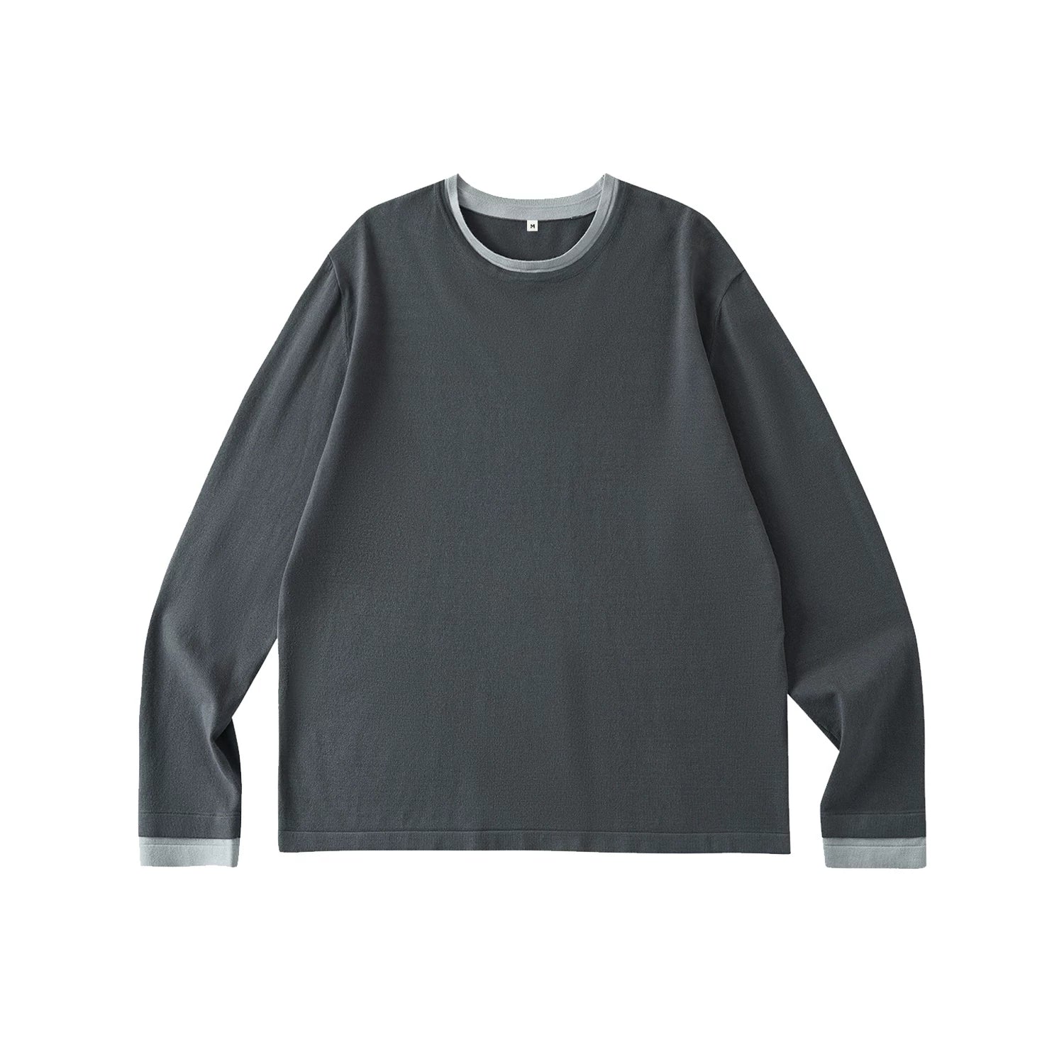 LR Contrasting Splicing Knitted Sweater