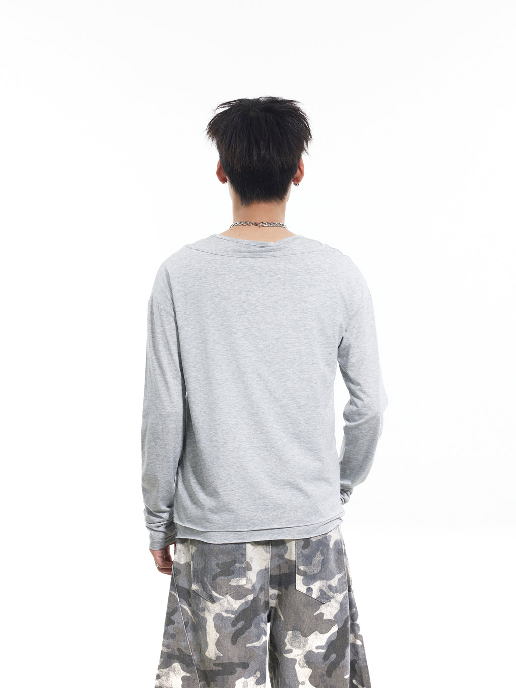 BTSG thin fake two long-sleeved Tee