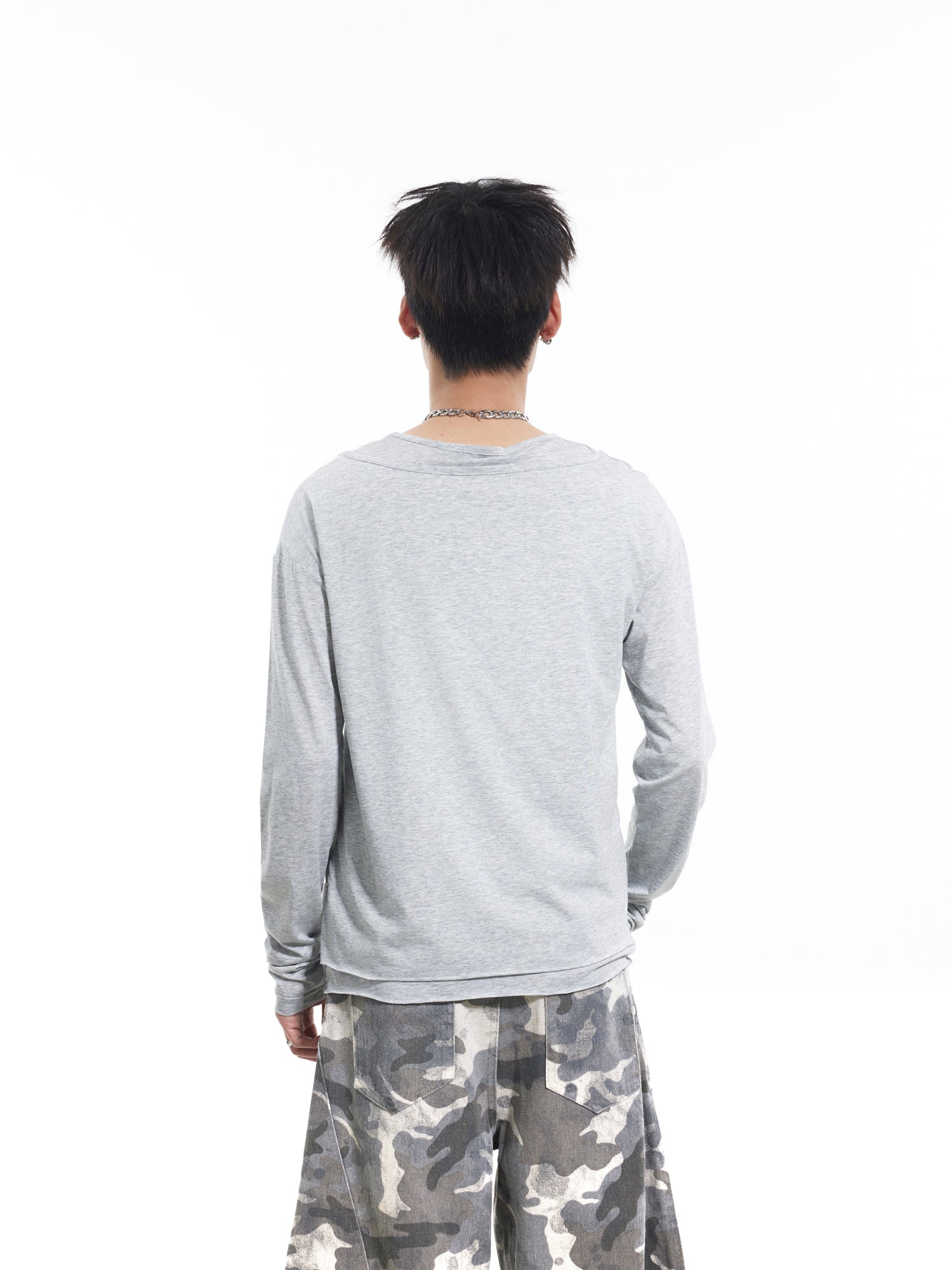 BTSG thin fake two long-sleeved Tee