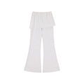 Ablueberry Fart Curtain Fake Two-piece Micro-pull Casual Pants