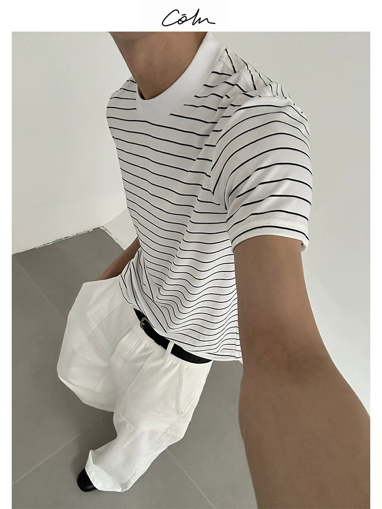 COLN Front Shoulder Loose Casual Tee