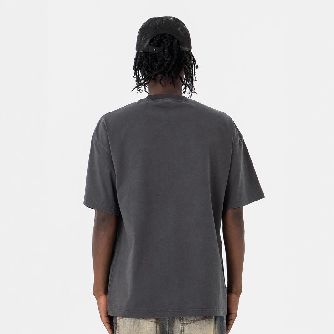 SUPER WAY Pegasus Printing Tide Brand Printing Loose and Versatile Tee
