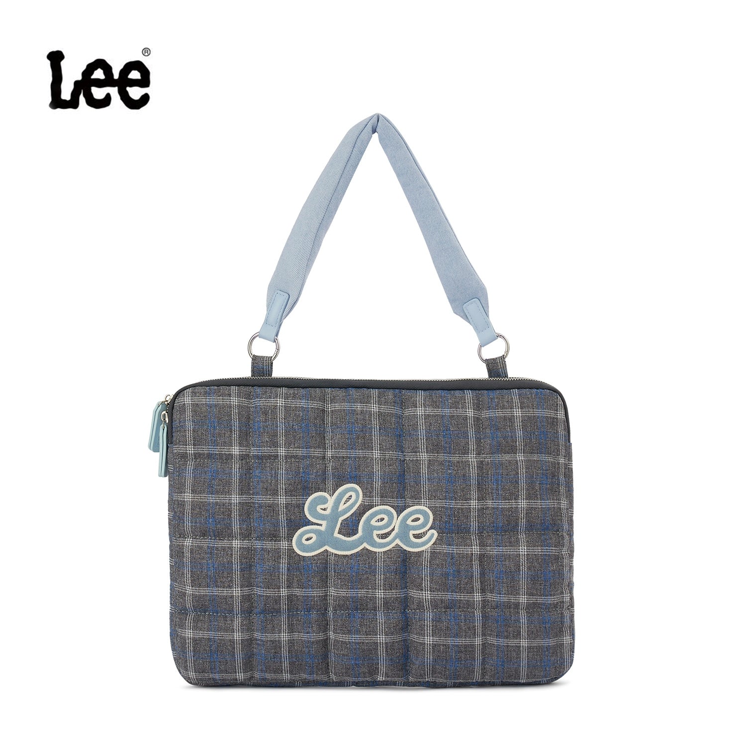 Lee Contrast Checked Tote Bag