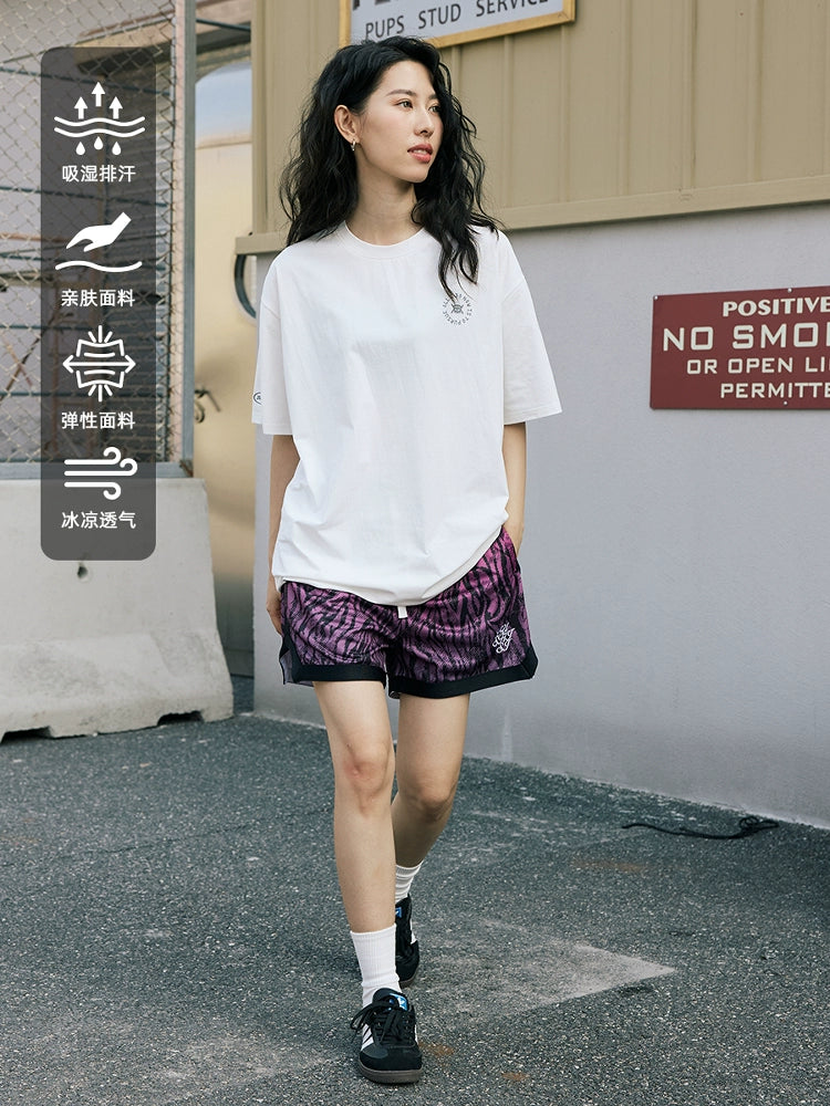 LUSHISI Zebra-pattern Quick-drying Five-point Shorts