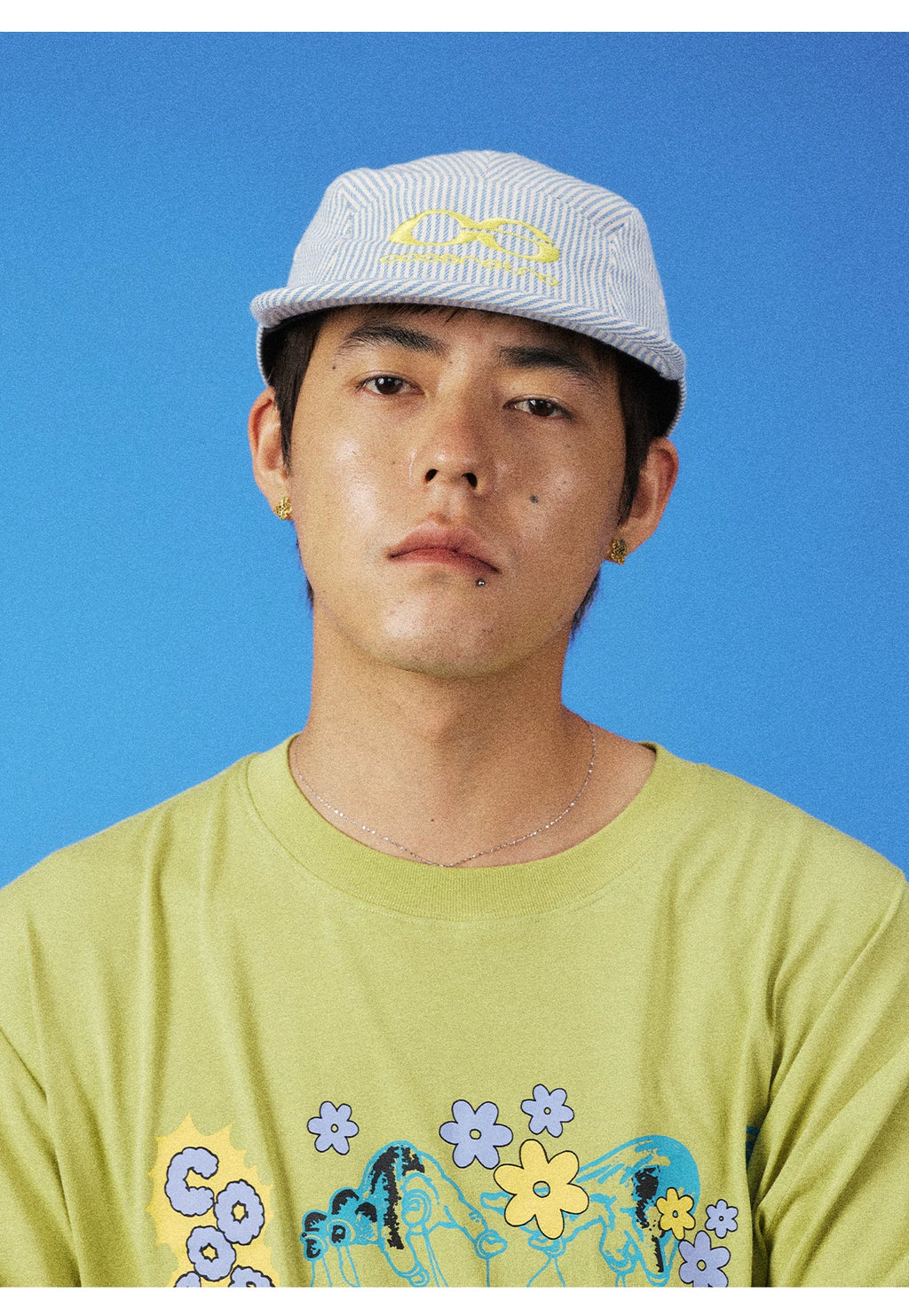CoosRetro Soft Top Striped Embroidered Versatile Baseball Cap