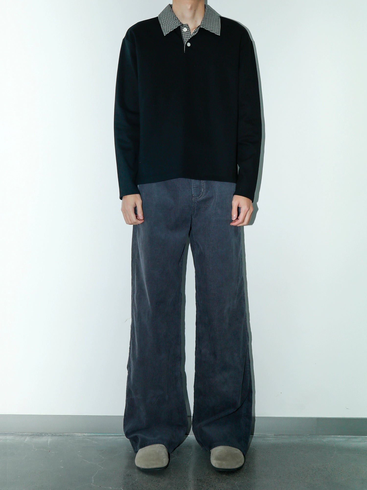 PLUS NO LOGO Corduroy Pants Loose Straight Pants
