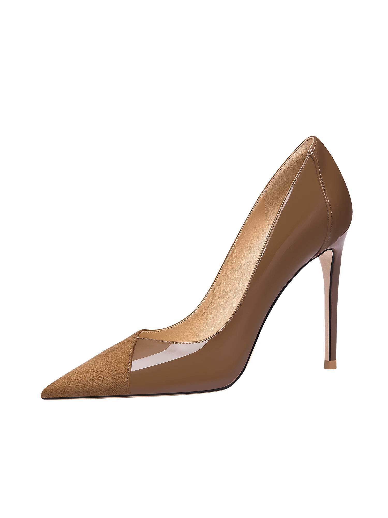 Lily Wei Color Matching Patent Leather High Heels