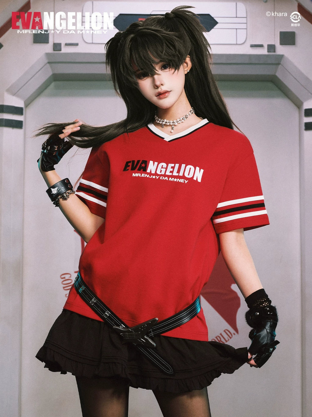 MEDM Embroidery Print Casual Tee