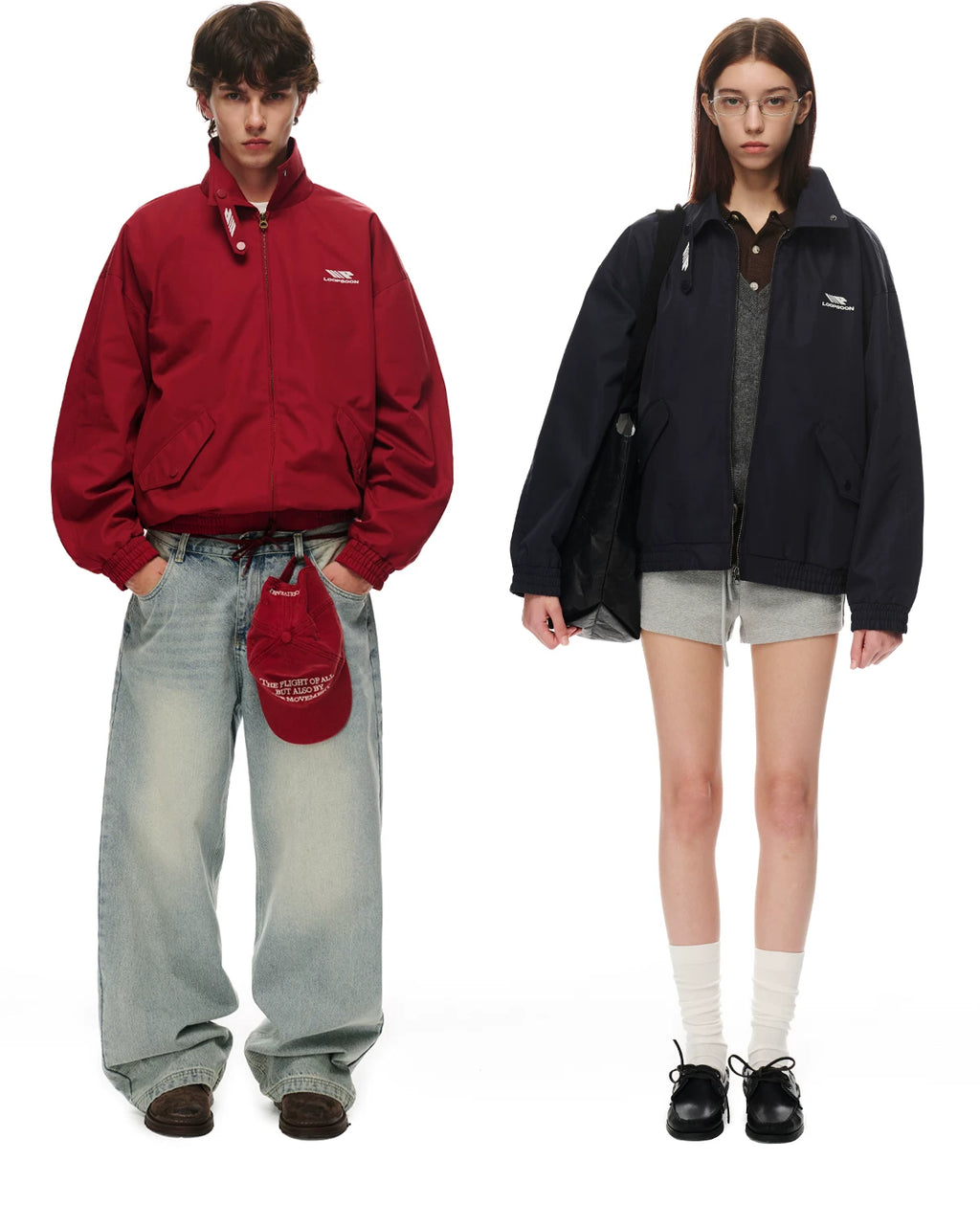 Loopsoon Collar Loop Embroidery Versatile Simple Casual Tee