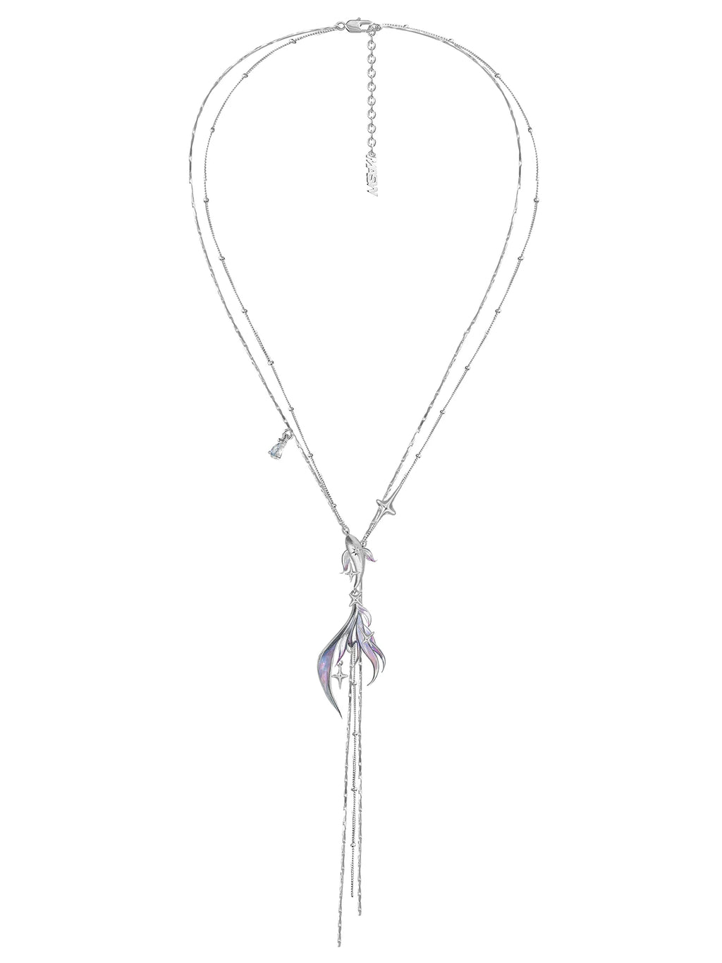 MASW Advanced Sense Gradual Change Enamel Fringed Clavicle Chain
