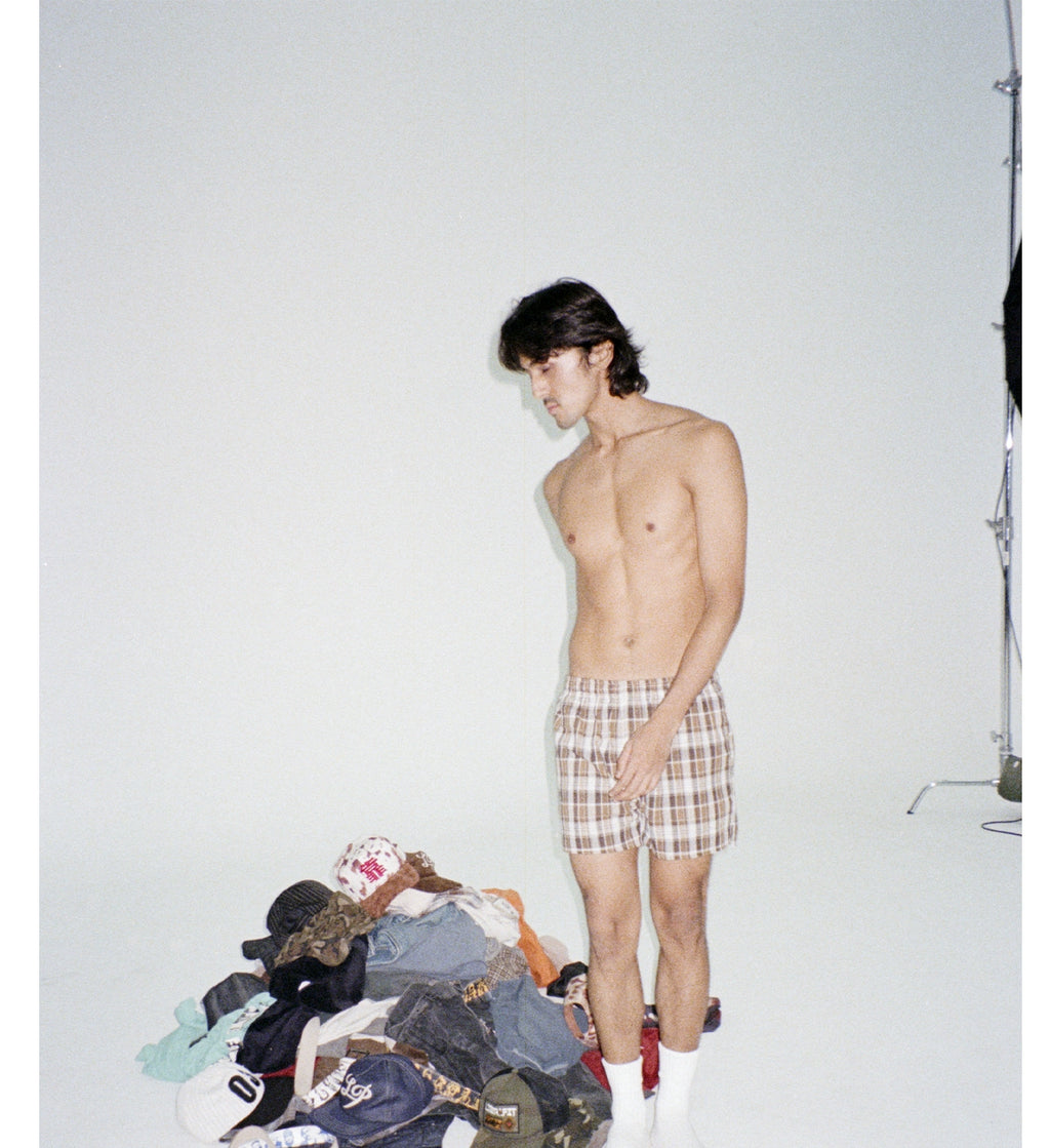 LIBERAFIT Knitted Plaid Cotton Boxer Shorts