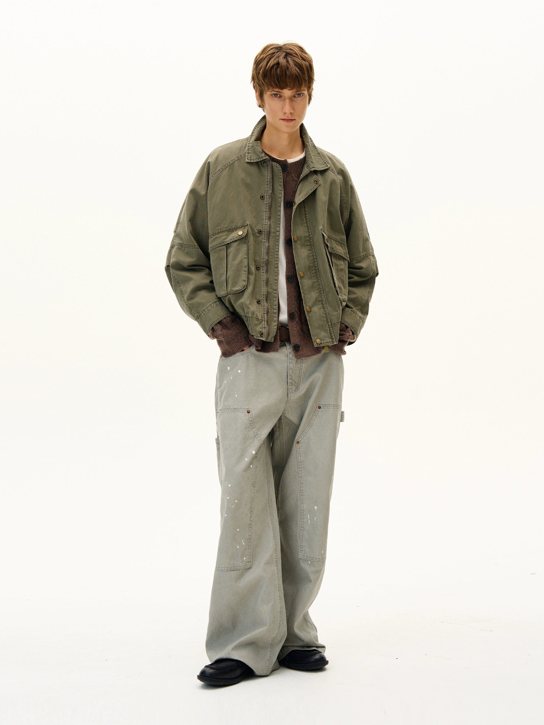 MADWITCH Vintage Distressed Deconstructed Tooling Jacket