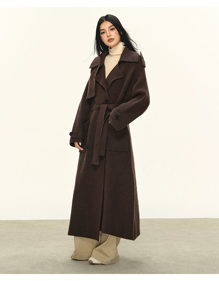 Anna Aneae Double-breasted Medium-length Temperament Coat