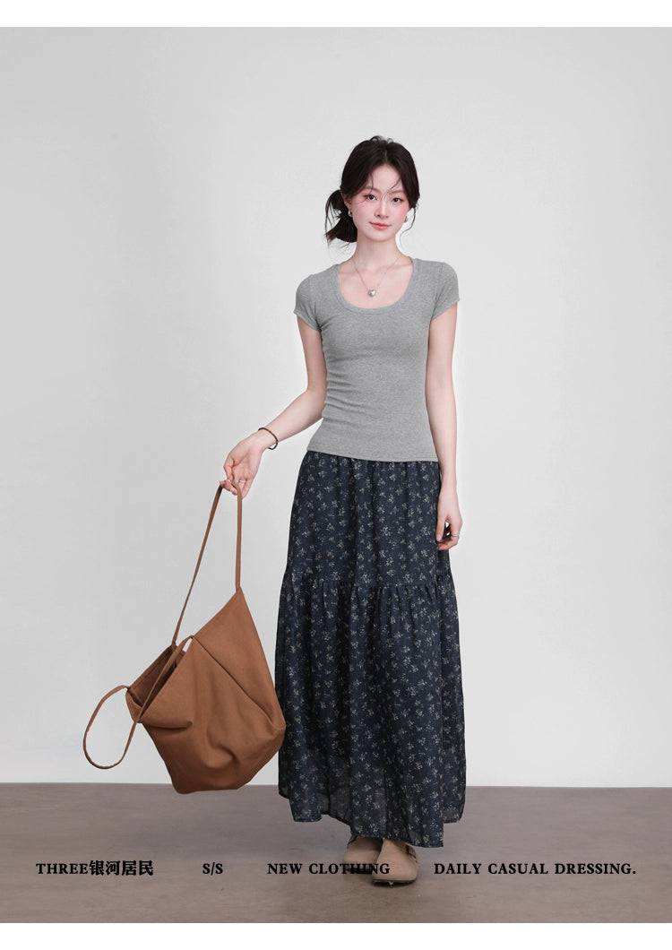 Three Gentle Korean Floral Skirts