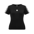 KANO Simple Letter Printing Contrasting Tee