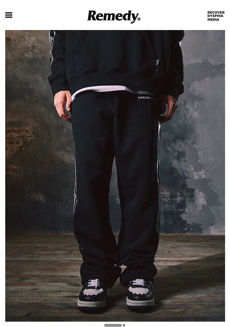 Remedy whirlpool R-shaped photoglue tide sweatpants