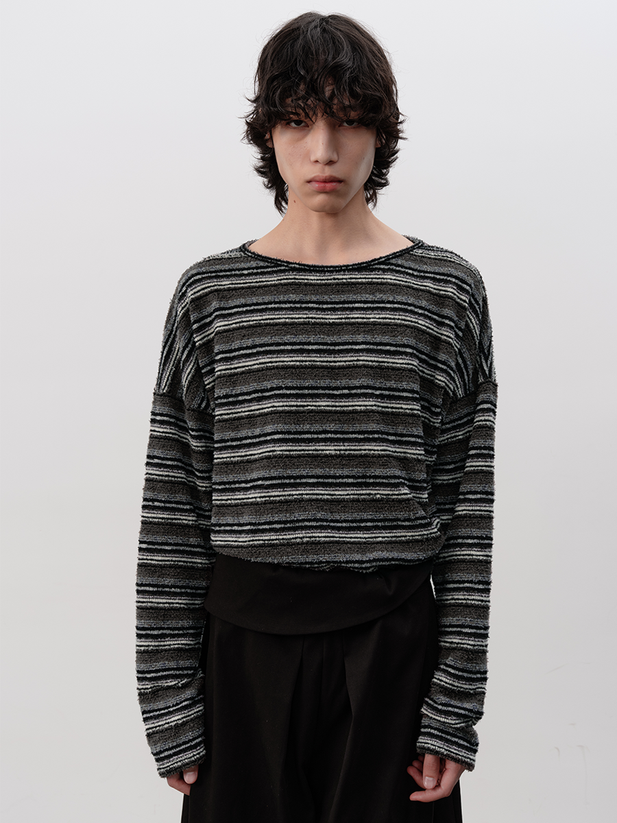 JCAESAR Striped Woolen Shoulder Length Sleeve