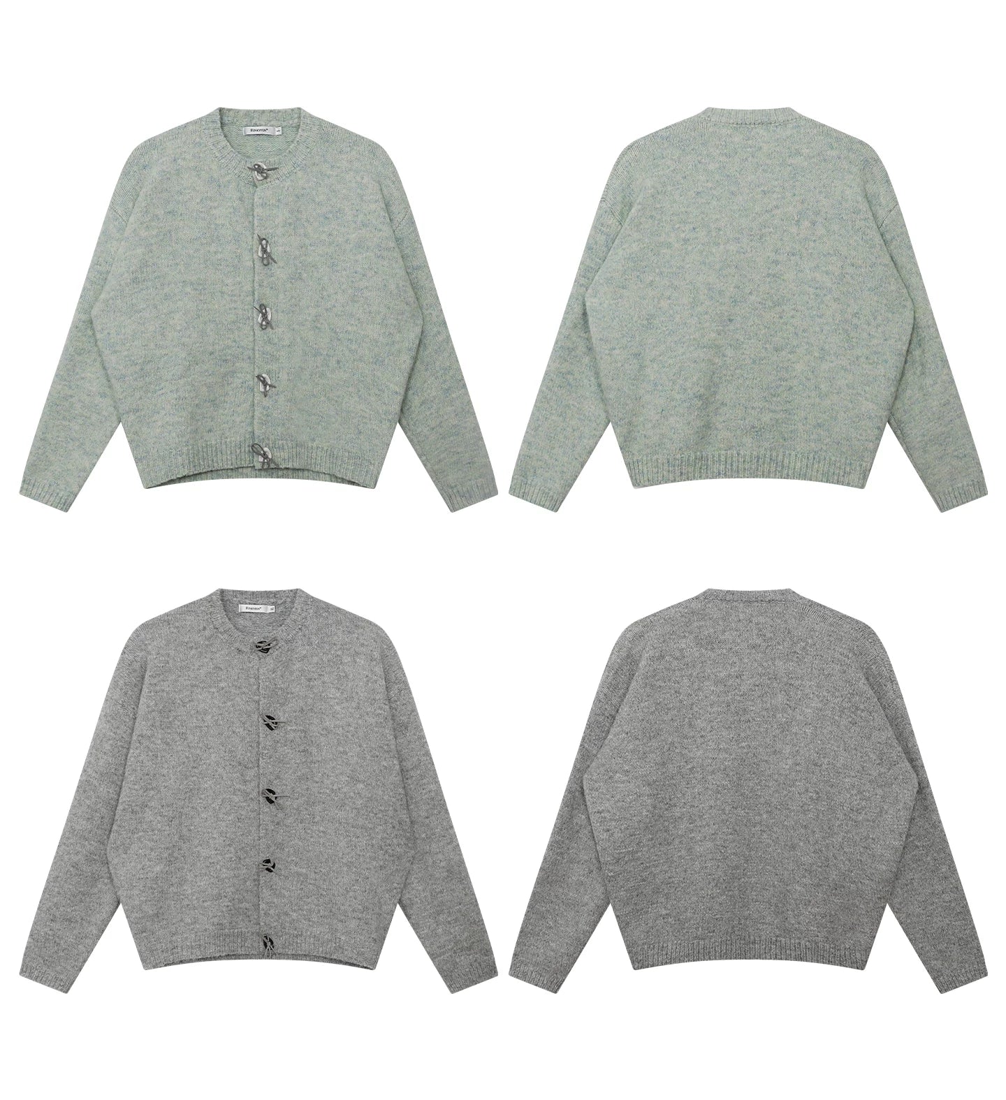 FUNKYFUN Hand-knitted Bow-knitted Loose-fitting Cardigan