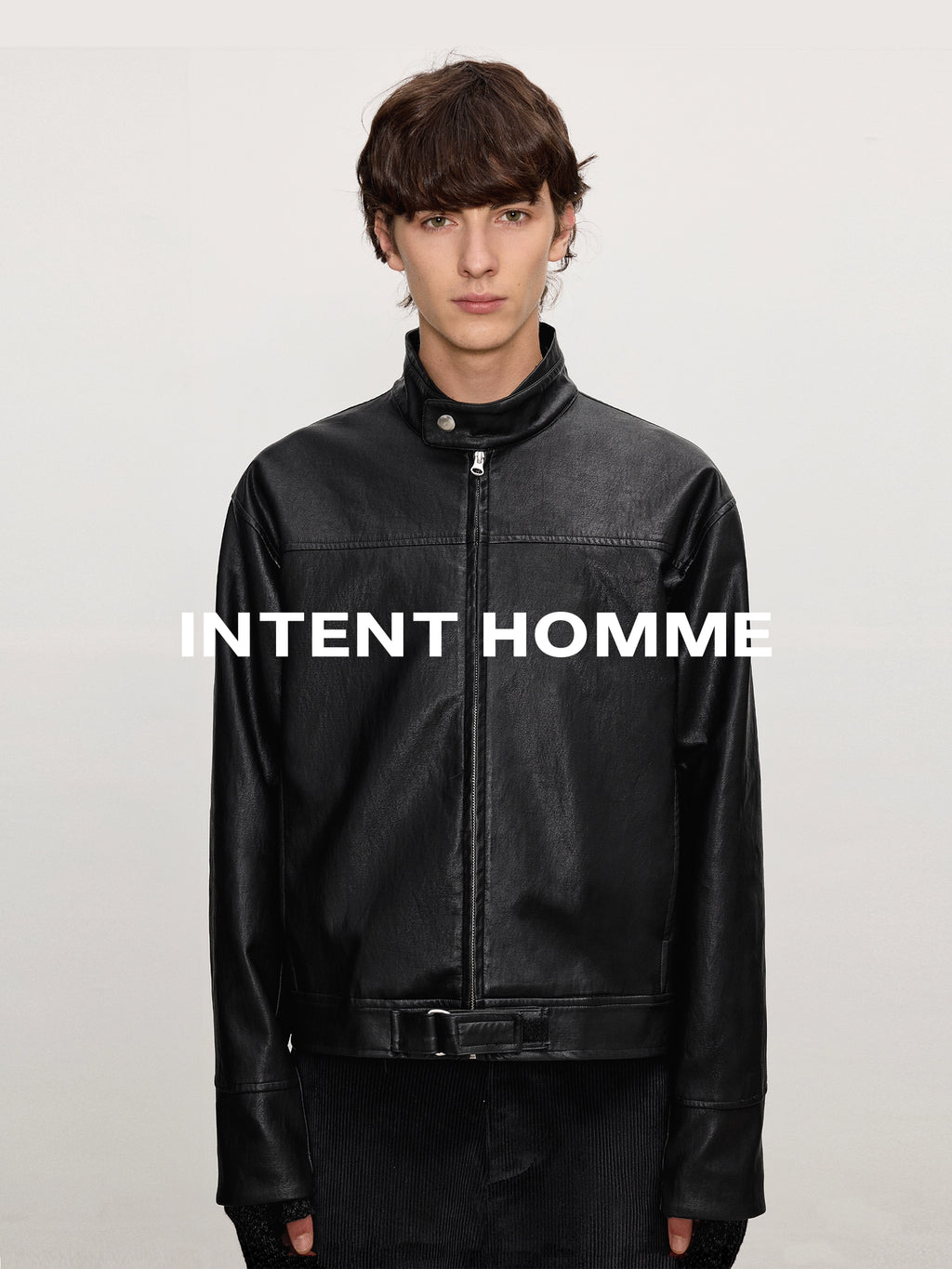 INTENT Casual Stand-up Collar Short Jacket