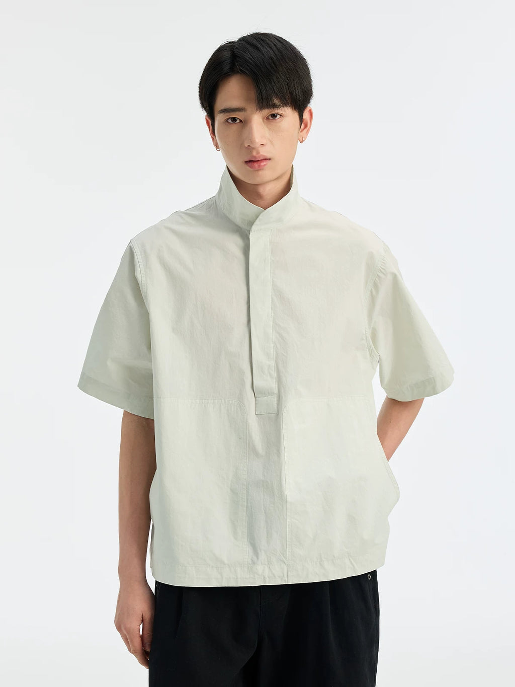 BUTTBILL Lapel Loose Short Sleeve Shirt