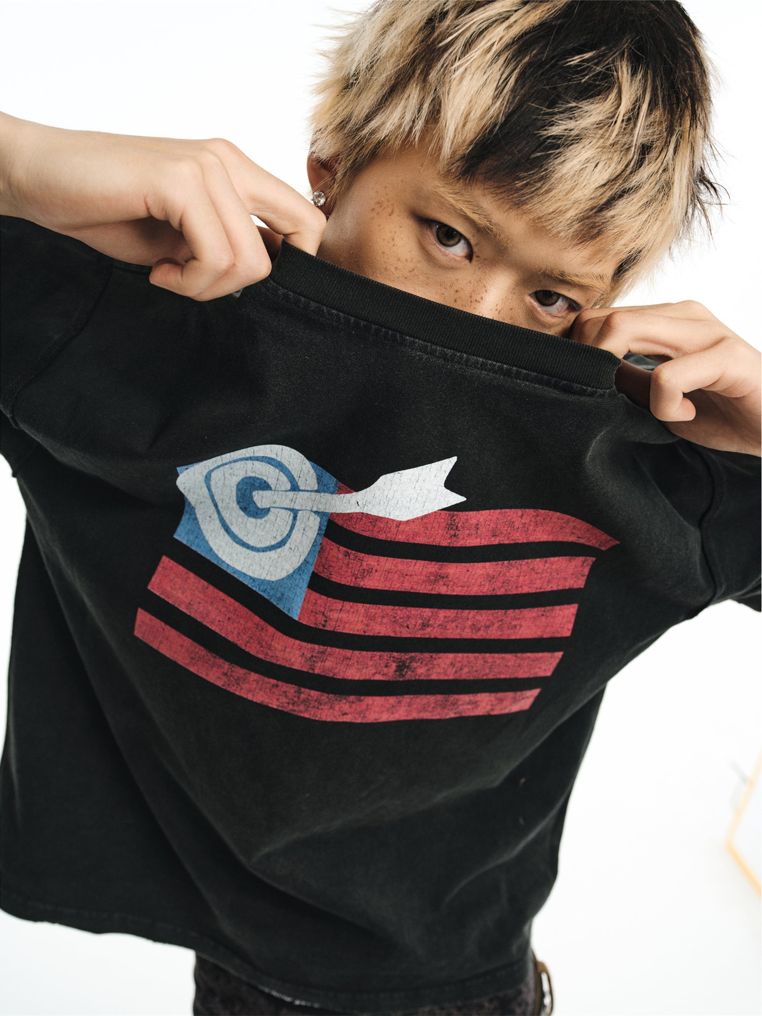 NOVACAM Camo reverse stitching washed Tee