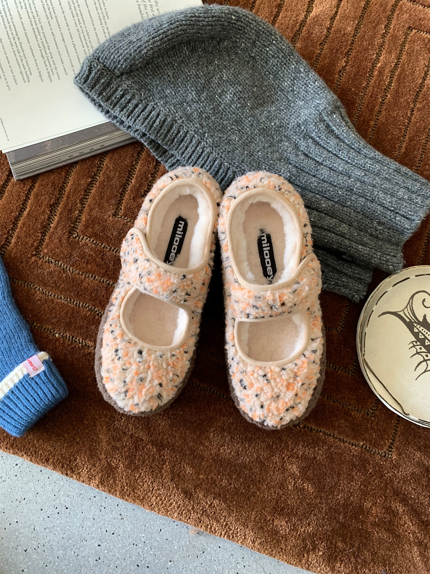 Milooey Fleece One-pedal Fluffy Shoes