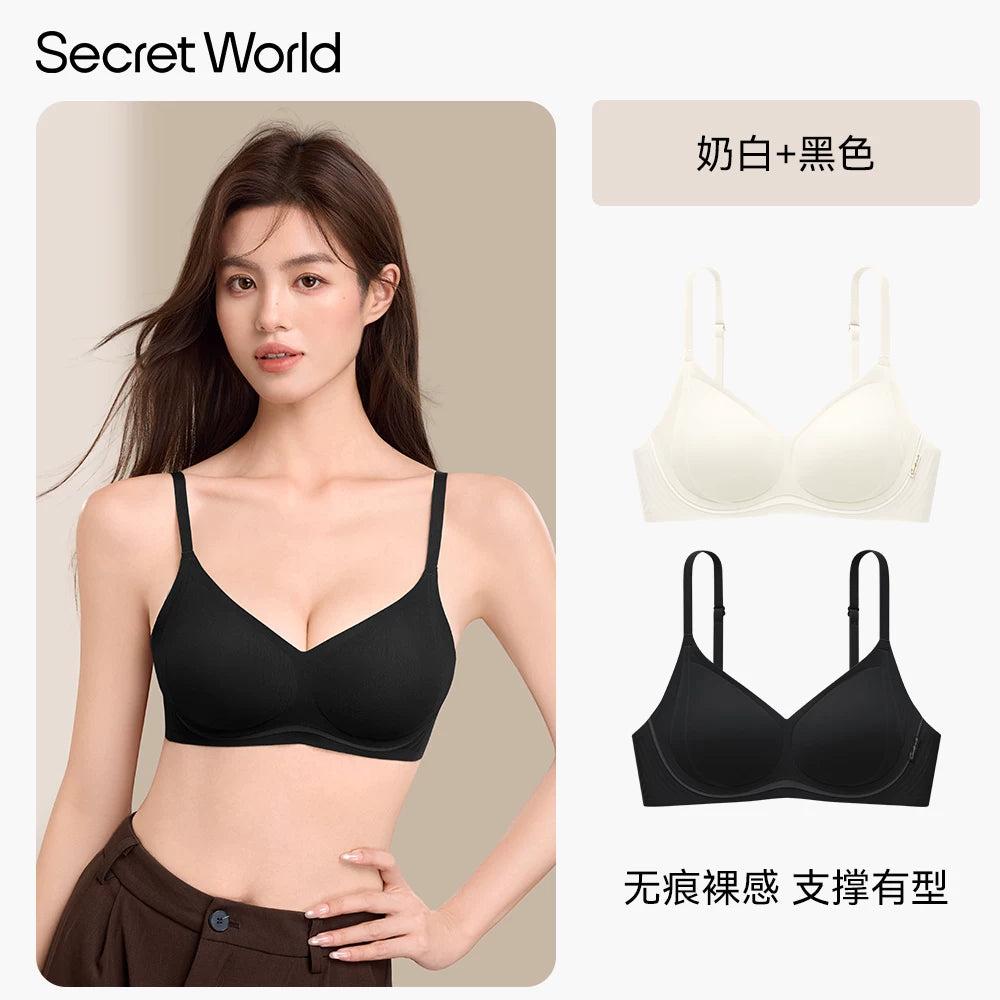 SecretWorld Skinny Shoulder Strap Traceless Comfort Bra Cover
