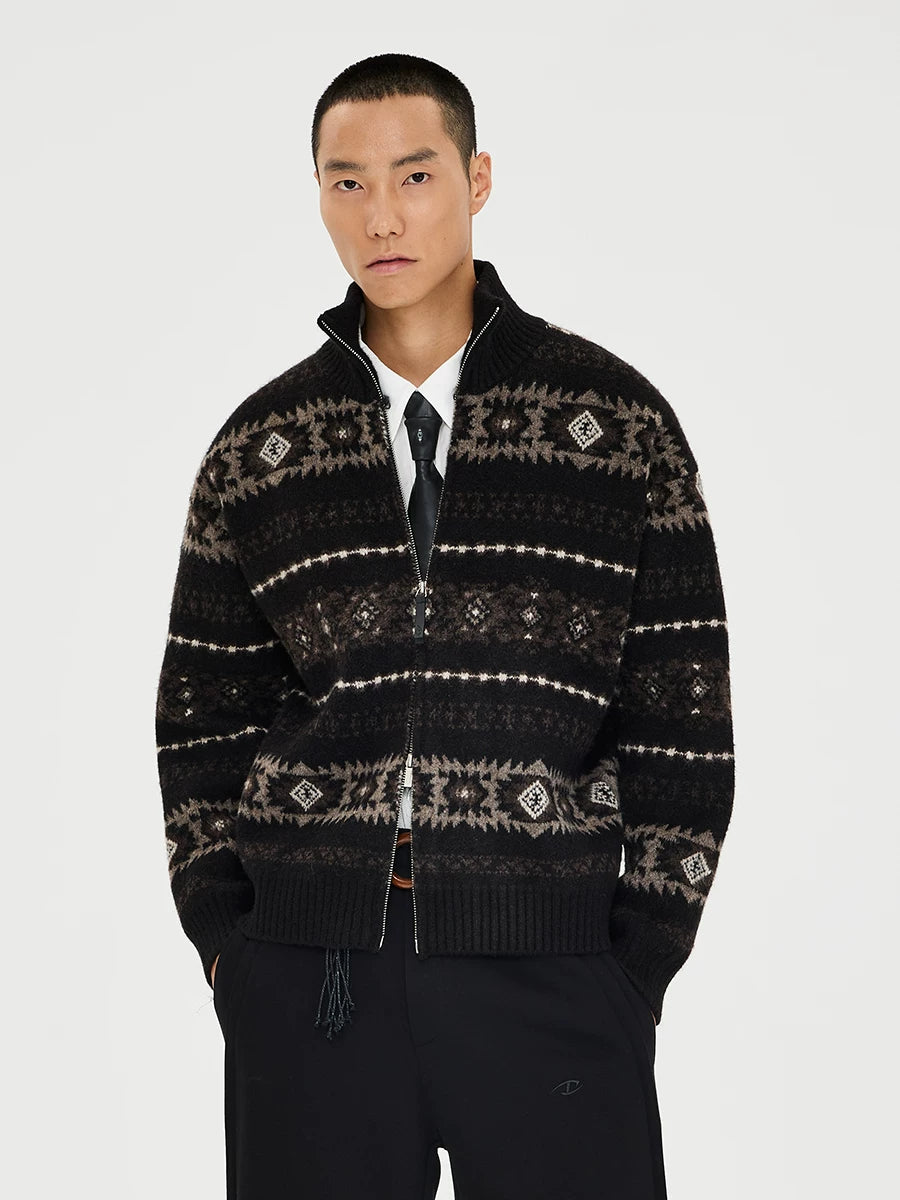 CATSSTAC Vintage Jacquard Loose Sweater