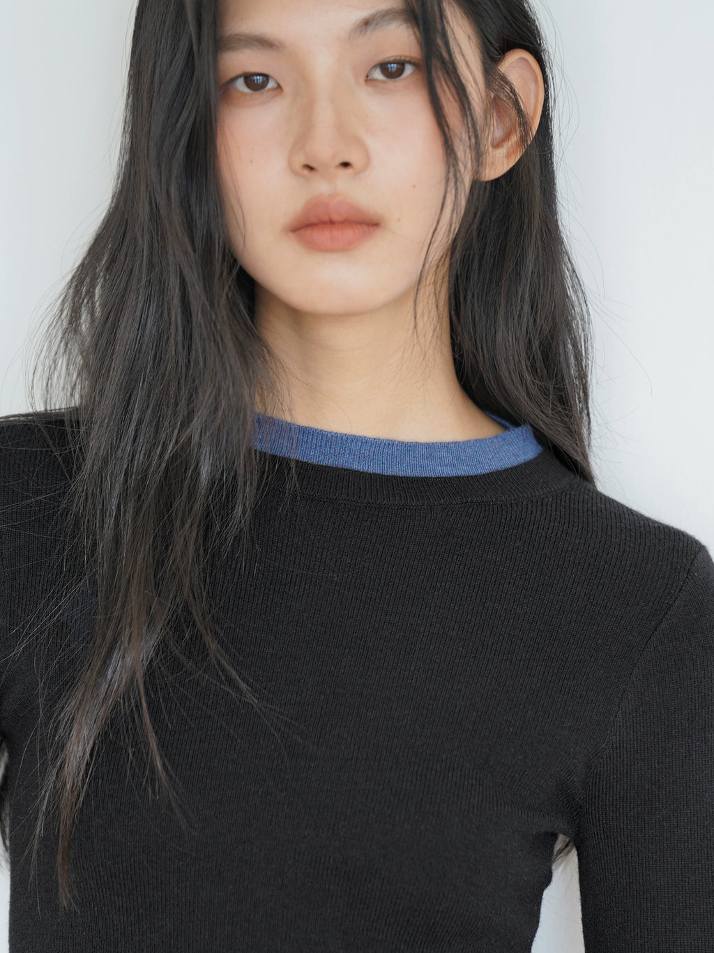 EIGHTHMONTH Fake Two-piece Crew-neck Knitted Bottoming Shirt