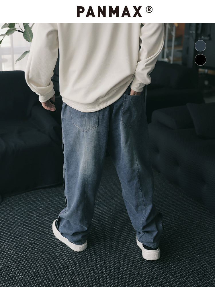 PANMAX Tide Brand Loose Straight Gradual Change Jeans