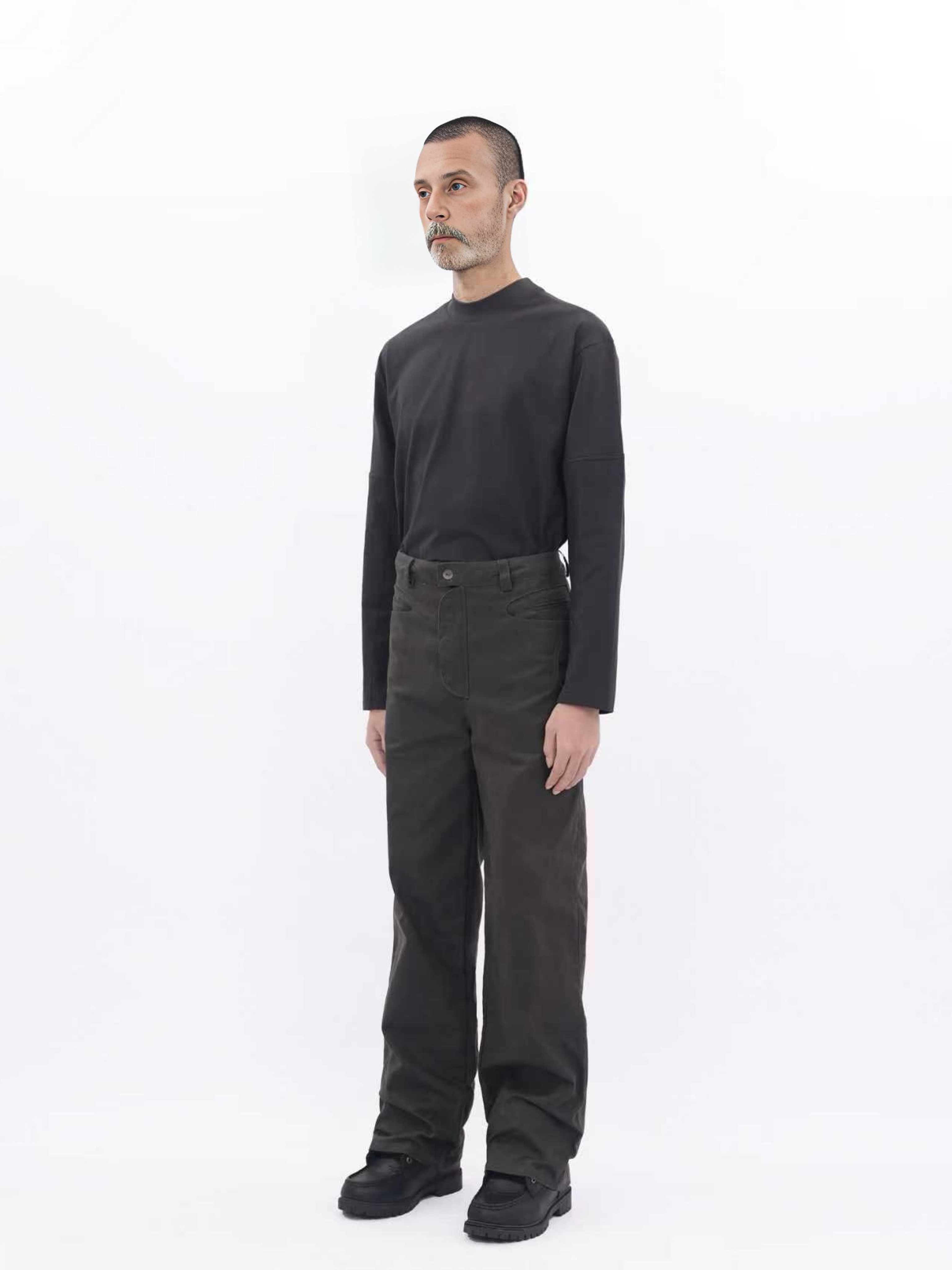 ETHEREAL PRODUCTION Straight and Wide Canvas Casual Overalls