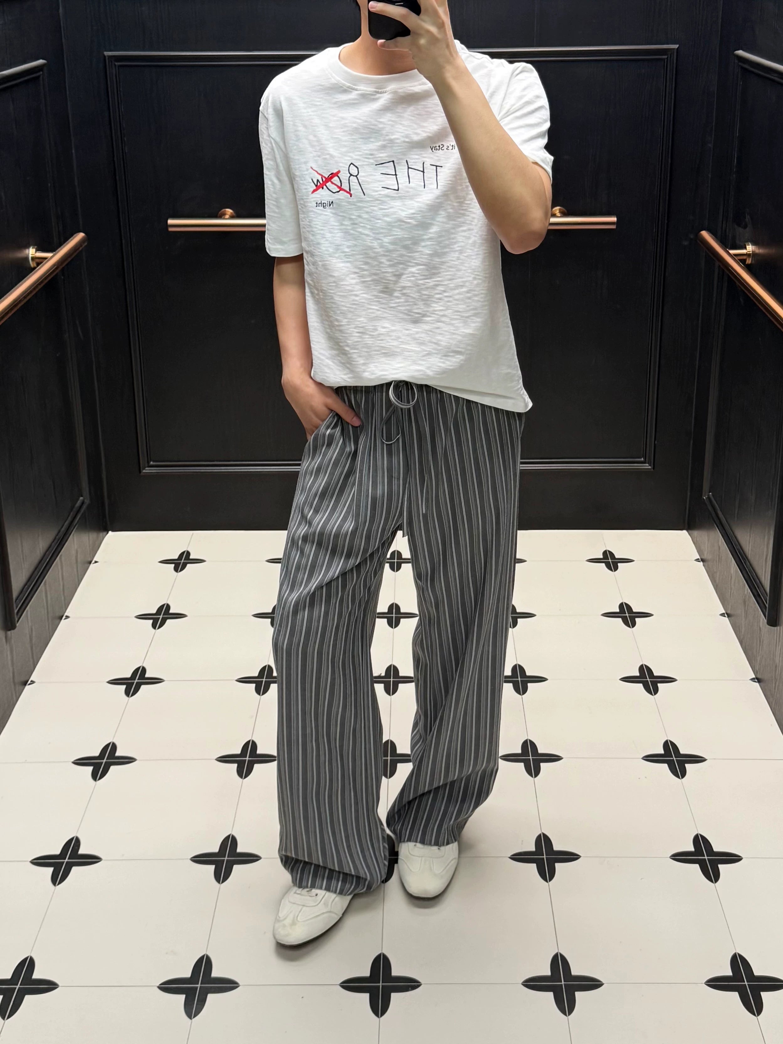 Stay The Night Simple Casual Shoulder Versatile Tee