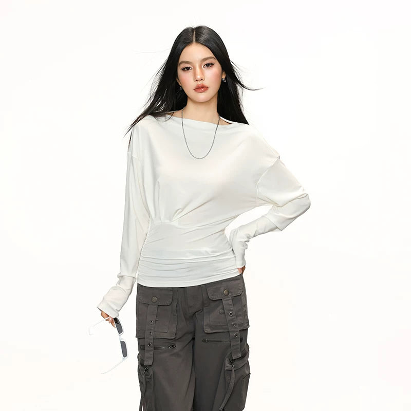 Cherry Melody Waist Thin Senior Feeling Base Long Sleeve