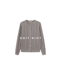 KNITRIOT Hollow Twisted Breathable Knitted Long-sleeved Cardigan
