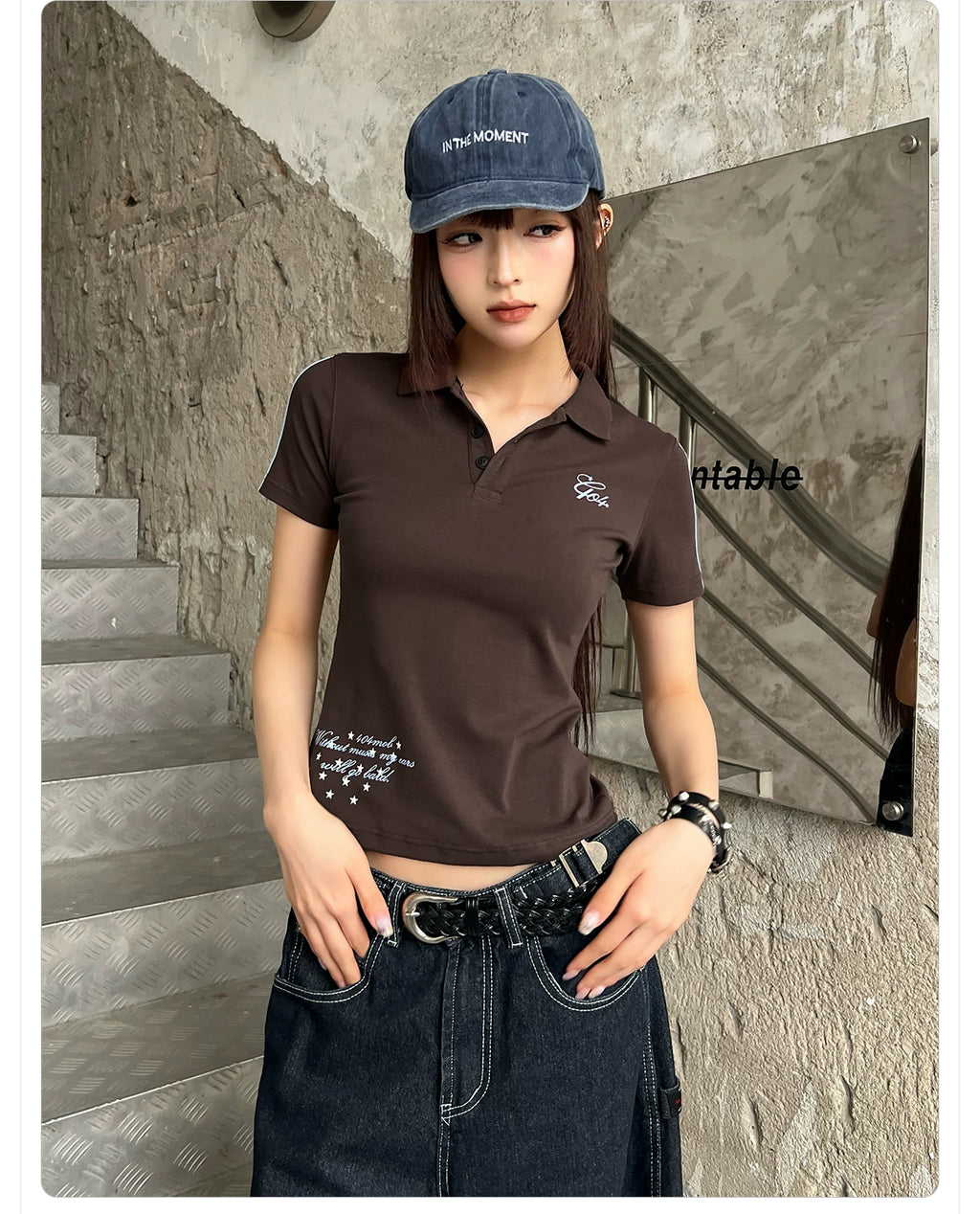 404MOB Polo Neck Slim Tee