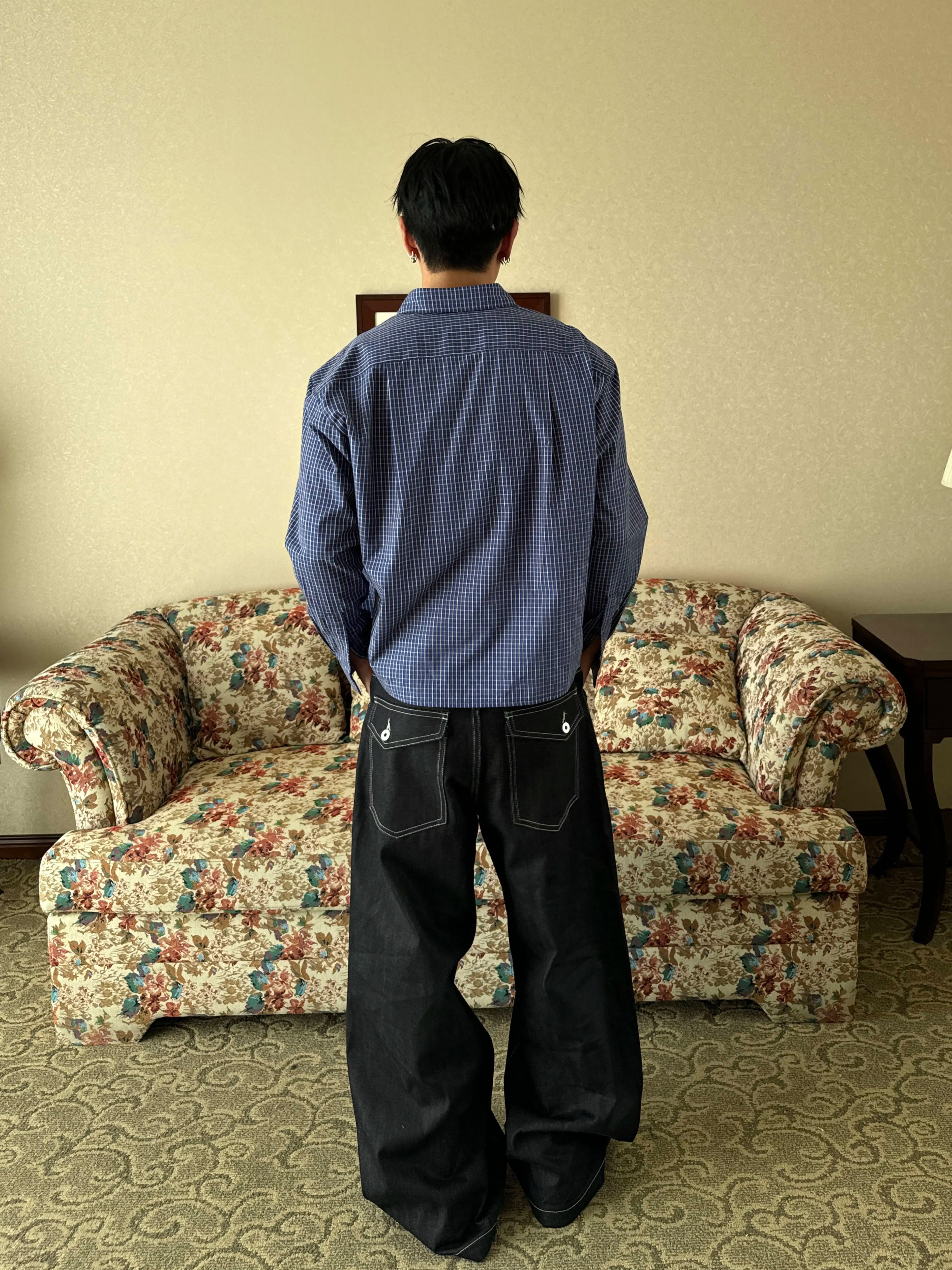 InsGale Lazy Casual Loose Checked Long Sleeve Shirt