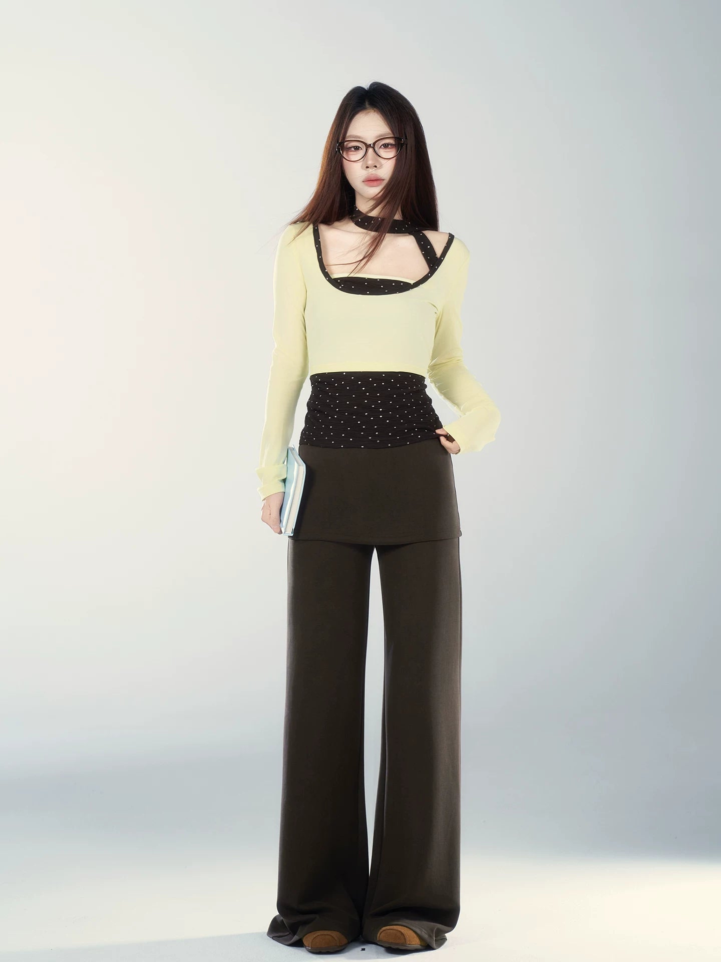 Wildberry Maillard Casual High Waist Wide Leg Culottes