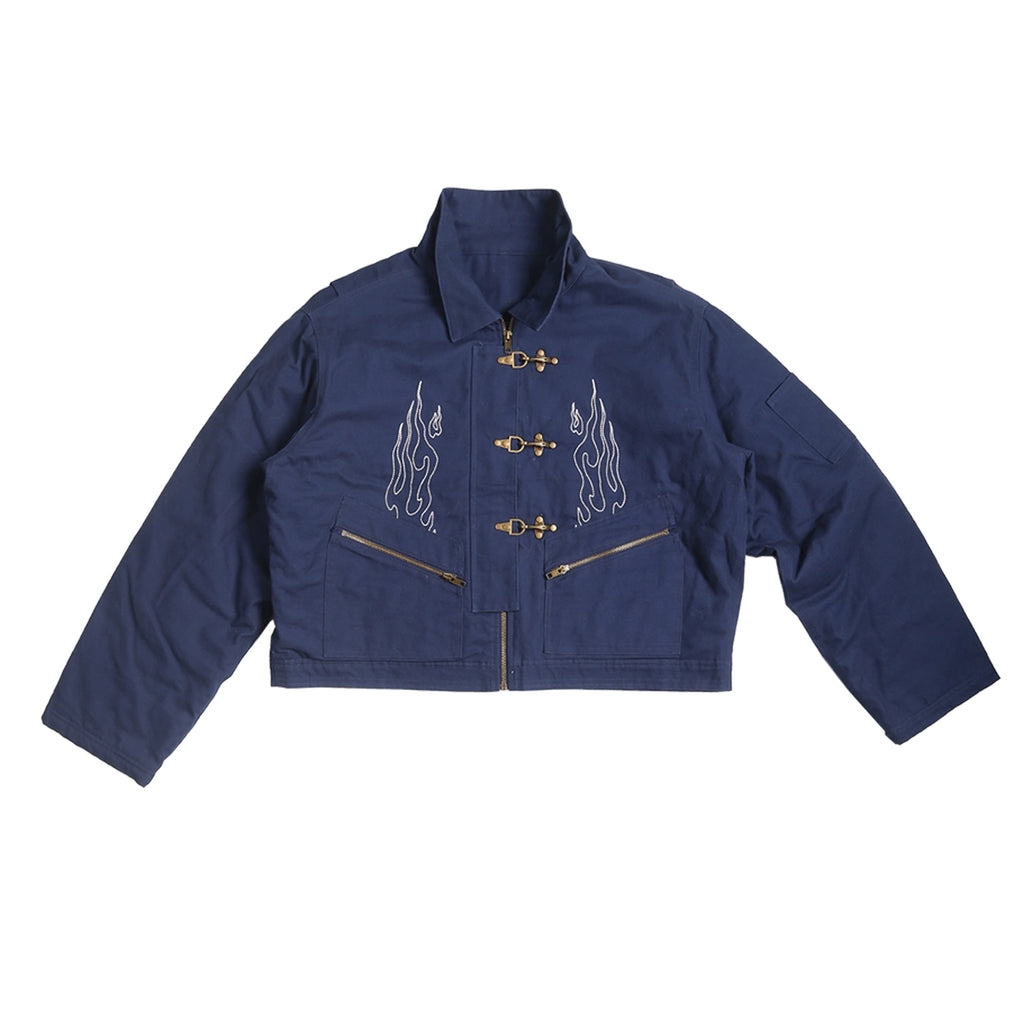 TREclub Vintage Plane Buckle Short Wide Jacket