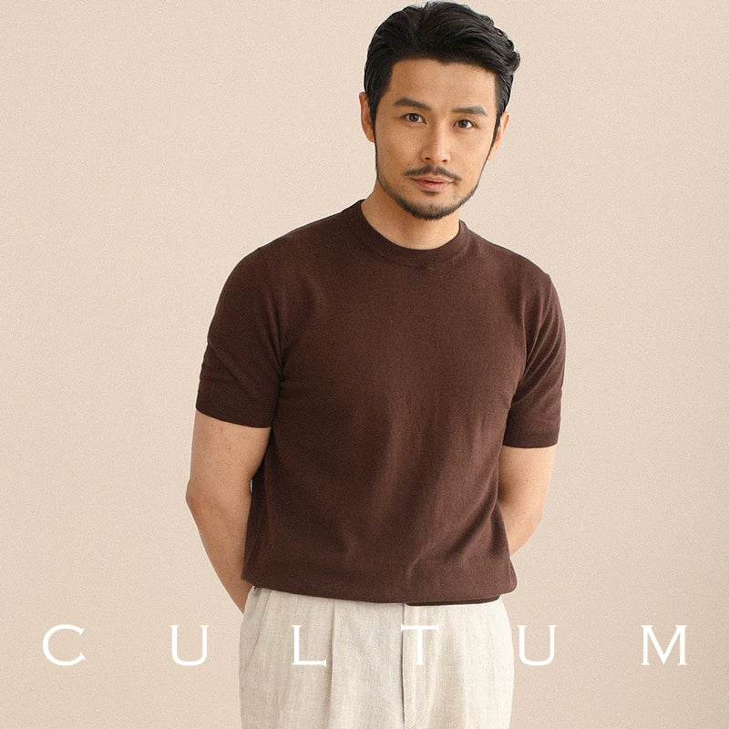 CULTA Thin Breathable Versatile Crew Neck Tee